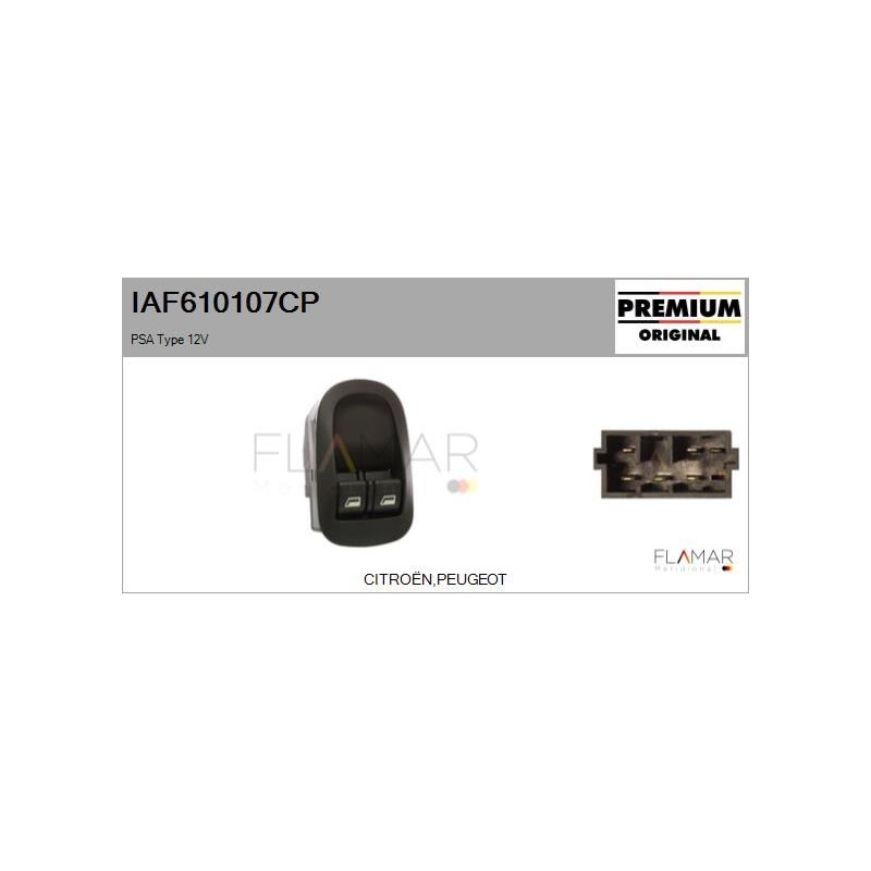 FLAMAR IAF610107CP Interruptor, elevalunas - 1