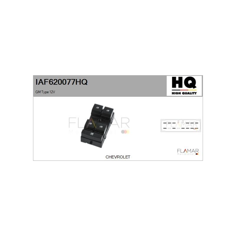 FLAMAR IAF620077HQ Interruptor, elevalunas - 1