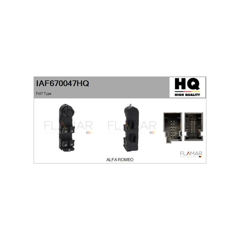 FLAMAR IAF670047HQ Interruptor, elevalunas - 1