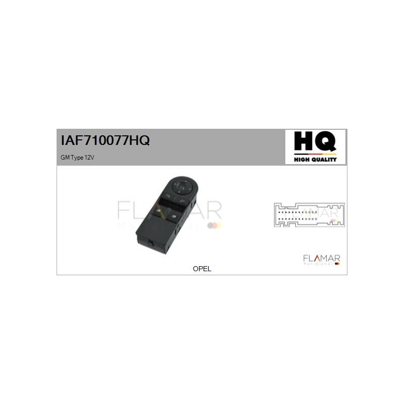 FLAMAR IAF710077HQ Interruptor, elevalunas - 1