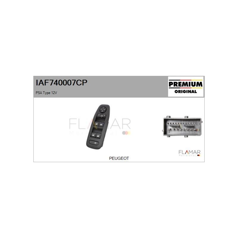 FLAMAR IAF740007CP Interruptor, elevalunas - 1