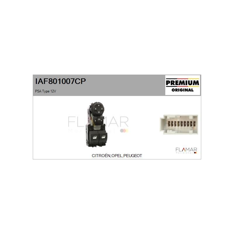 FLAMAR IAF801007CP Interruptor, elevalunas - 1