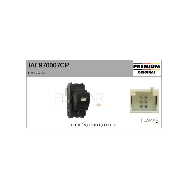 FLAMAR IAF970007CP Interruptor, elevalunas - 1