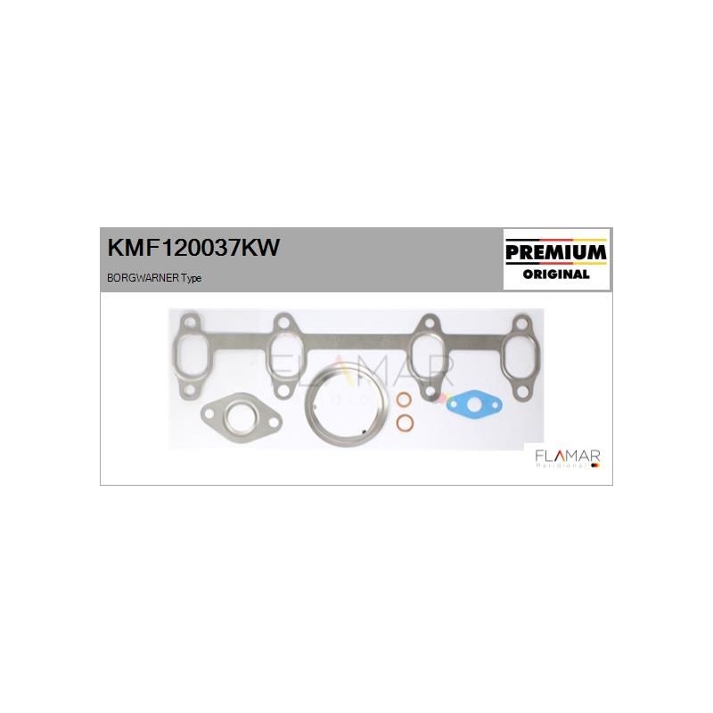 FLAMAR KMF120037KW Juego de montaje, turbocompresor - 1