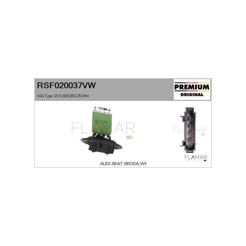 FLAMAR RSF020037VW Resitencia, ventilador habitáculo - 1