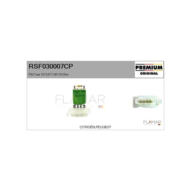 FLAMAR RSF030007CP Resitencia, ventilador habitáculo - 1