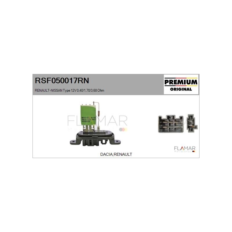 FLAMAR RSF050017RN Resitencia, ventilador habitáculo - 1