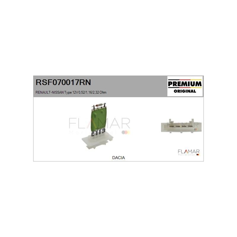 FLAMAR RSF070017RN Resitencia, ventilador habitáculo - 1