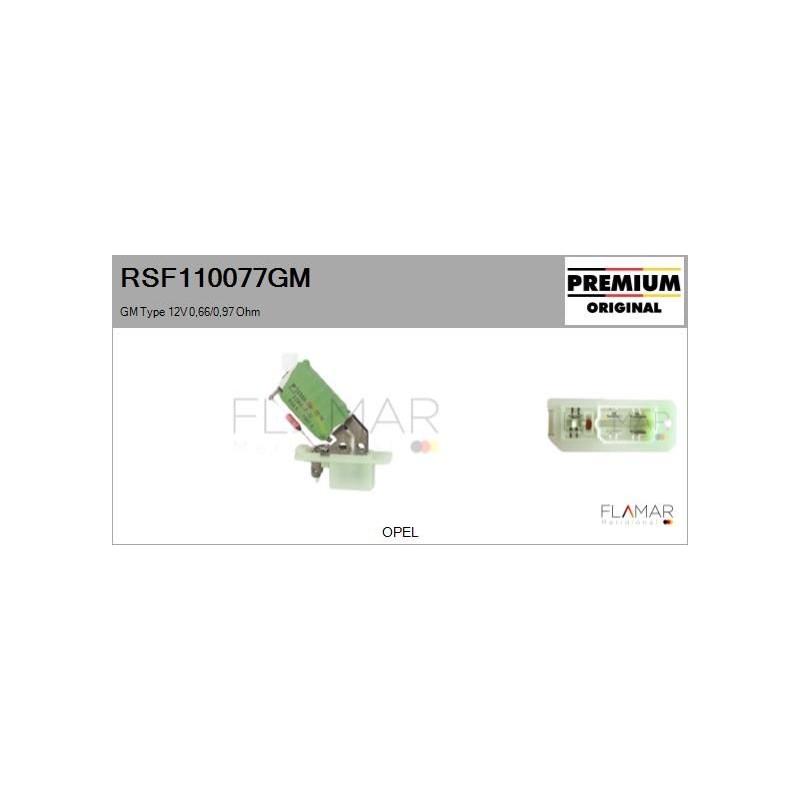 FLAMAR RSF110077GM Resitencia, ventilador habitáculo - 1