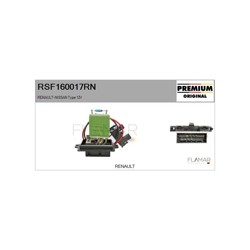 FLAMAR RSF160017RN Resitencia, ventilador habitáculo - 1