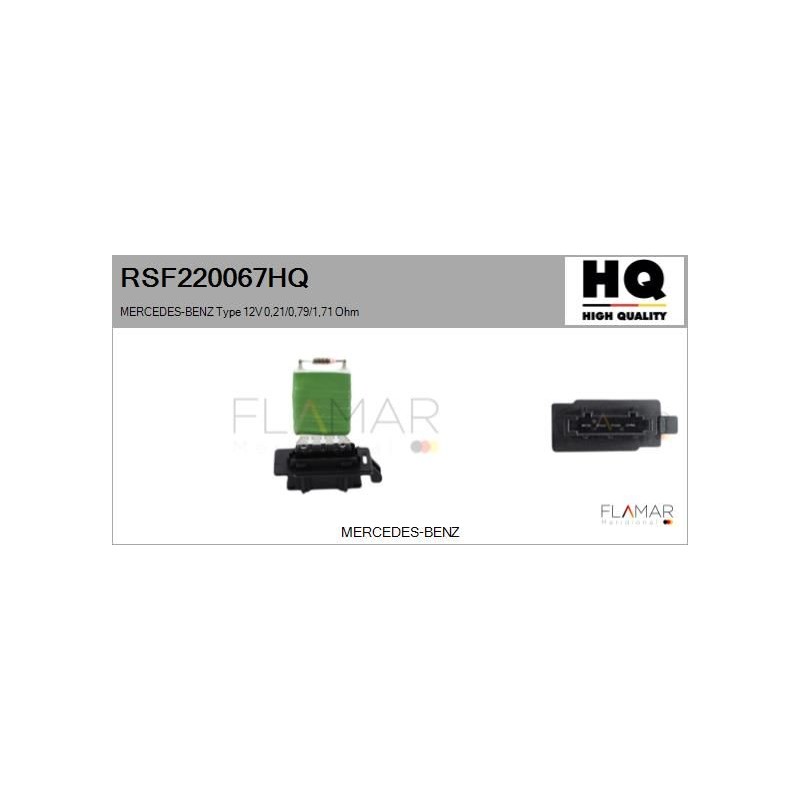 FLAMAR RSF220067HQ Resitencia, ventilador habitáculo - 1