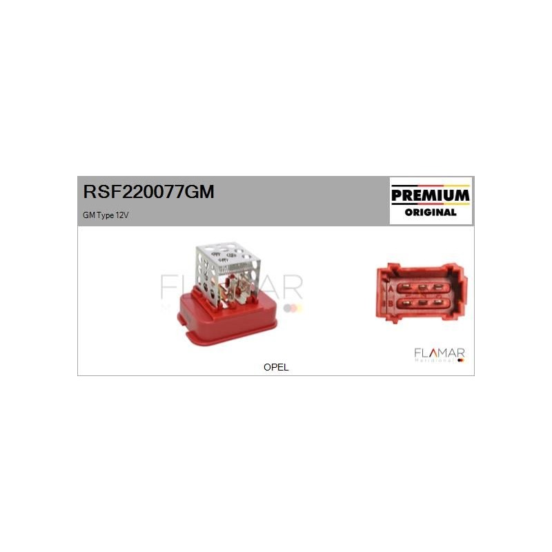 FLAMAR RSF220077GM Resitencia, ventilador habitáculo - 1