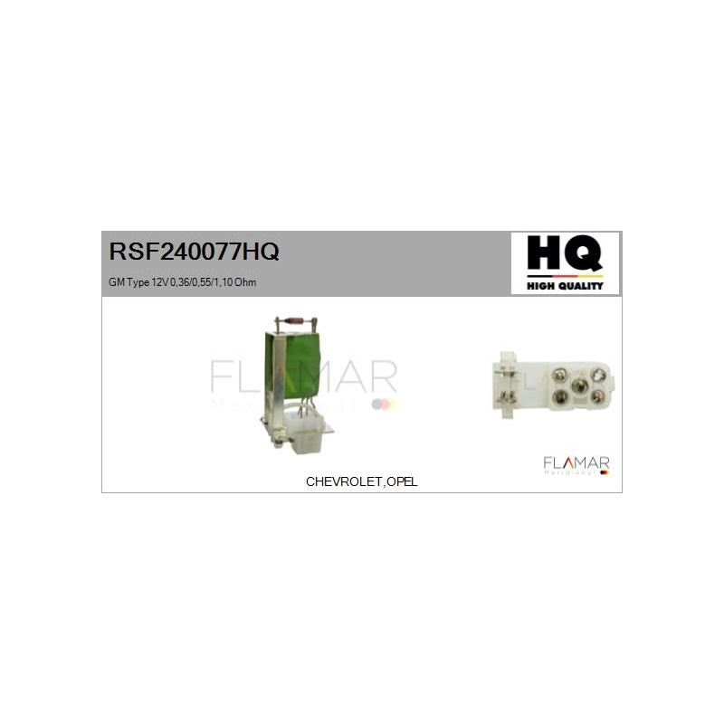 FLAMAR RSF240077HQ Resitencia, ventilador habitáculo - 1
