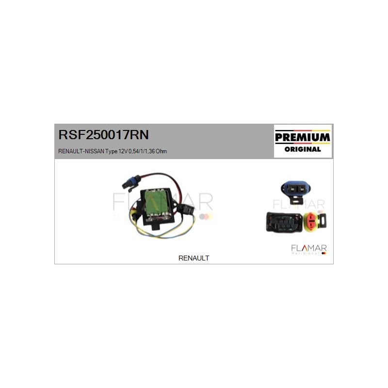 FLAMAR RSF250017RN Resitencia, ventilador habitáculo - 1