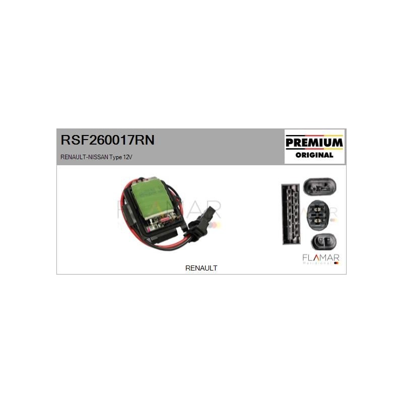 FLAMAR RSF260017RN Resitencia, ventilador habitáculo - 1