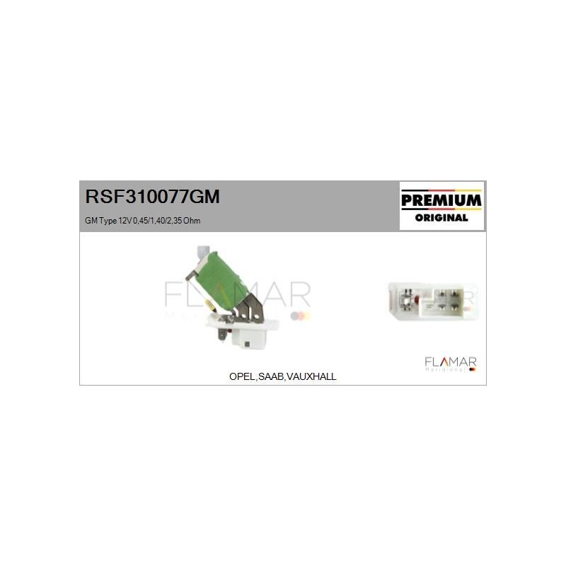 FLAMAR RSF310077GM Resitencia, ventilador habitáculo - 1