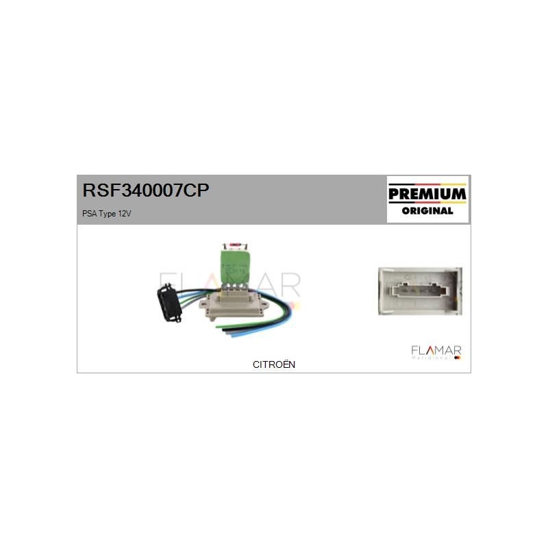 FLAMAR RSF340007CP Resitencia, ventilador habitáculo - 1