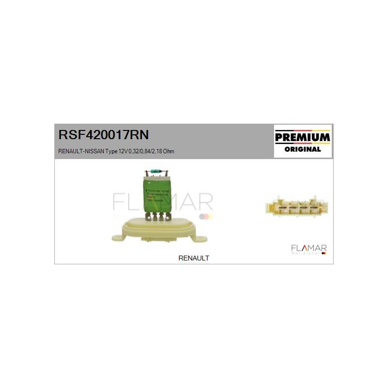 FLAMAR RSF420017RN Resitencia, ventilador habitáculo - 1