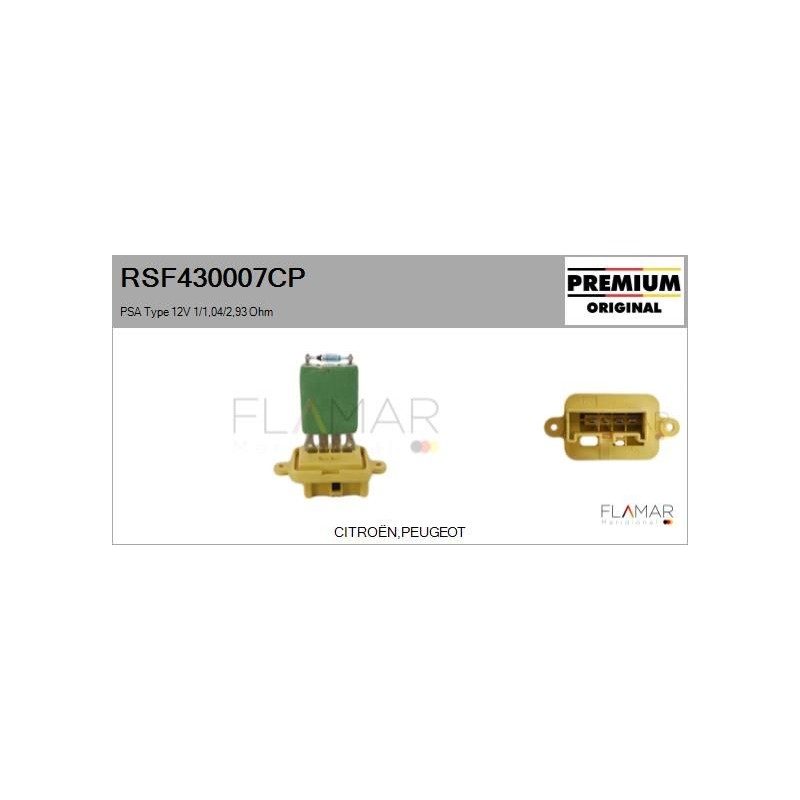 FLAMAR RSF430007CP Resitencia, ventilador habitáculo - 1