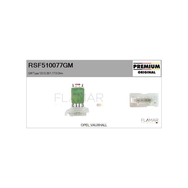 FLAMAR RSF510077GM Resitencia, ventilador habitáculo - 1
