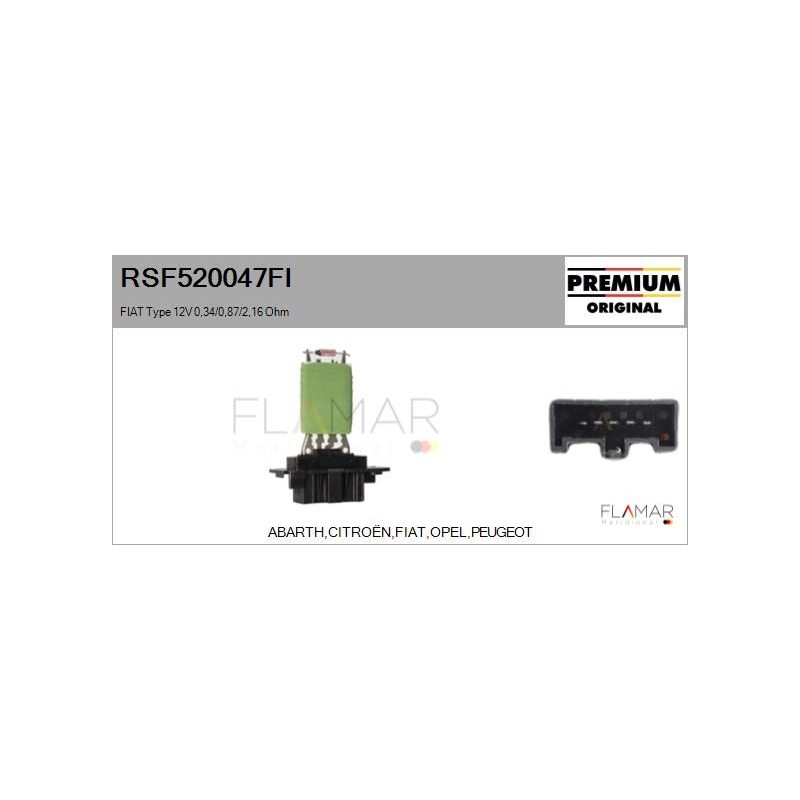 FLAMAR RSF520047FI Resitencia, ventilador habitáculo - 1