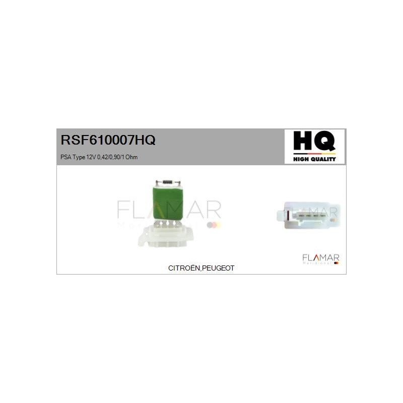 FLAMAR RSF610007HQ Resitencia, ventilador habitáculo - 1