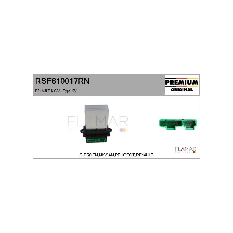 FLAMAR RSF610017RN Resitencia, ventilador habitáculo - 1