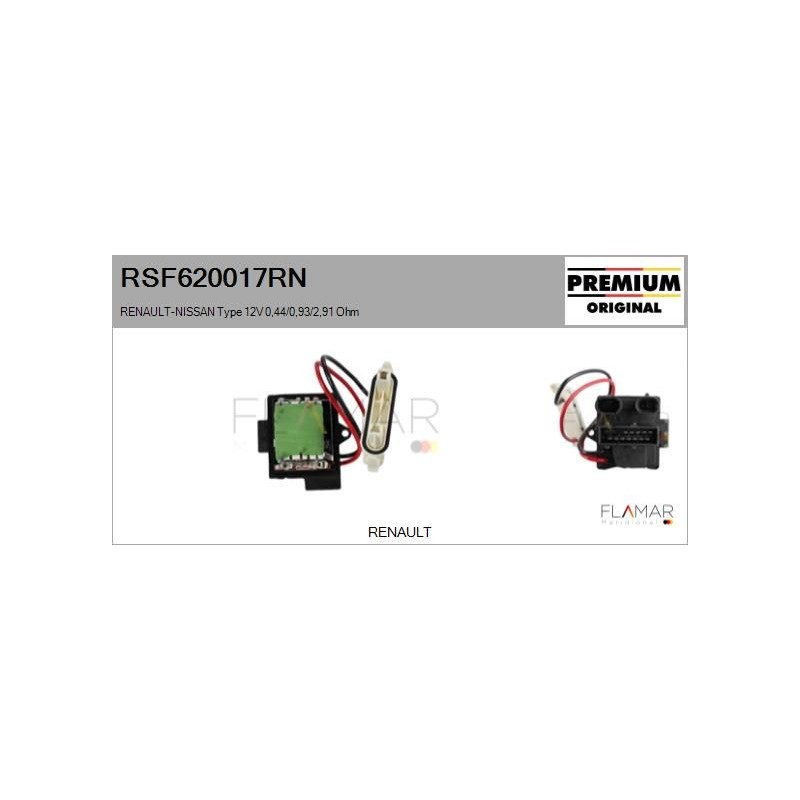 FLAMAR RSF620017RN Resitencia, ventilador habitáculo - 1