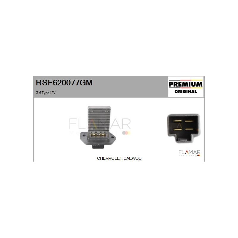 FLAMAR RSF620077GM Resitencia, ventilador habitáculo - 1