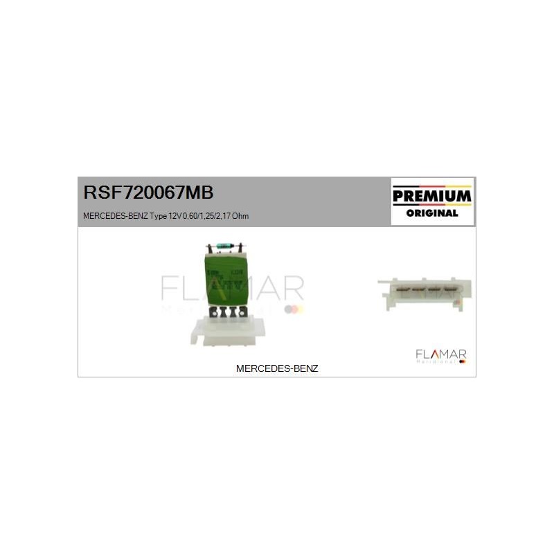 FLAMAR RSF720067MB Resitencia, ventilador habitáculo - 1