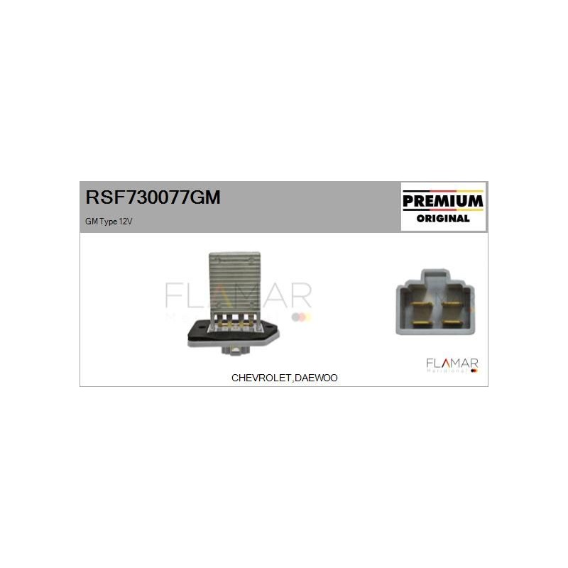 FLAMAR RSF730077GM Resitencia, ventilador habitáculo - 1