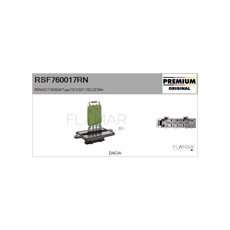 FLAMAR RSF760017RN Resitencia, ventilador habitáculo - 1