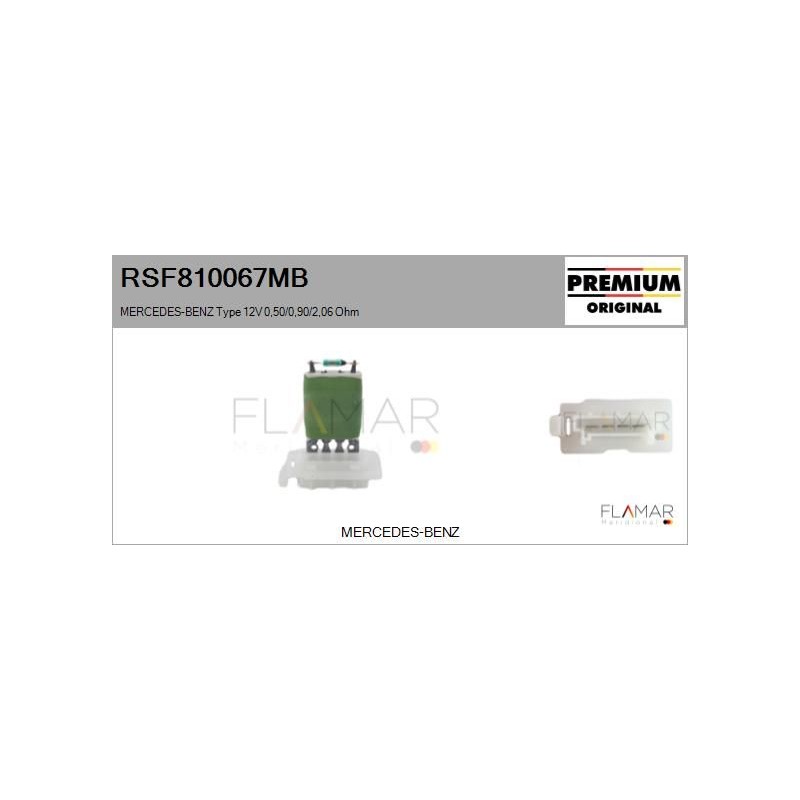 FLAMAR RSF810067MB Resitencia, ventilador habitáculo - 1