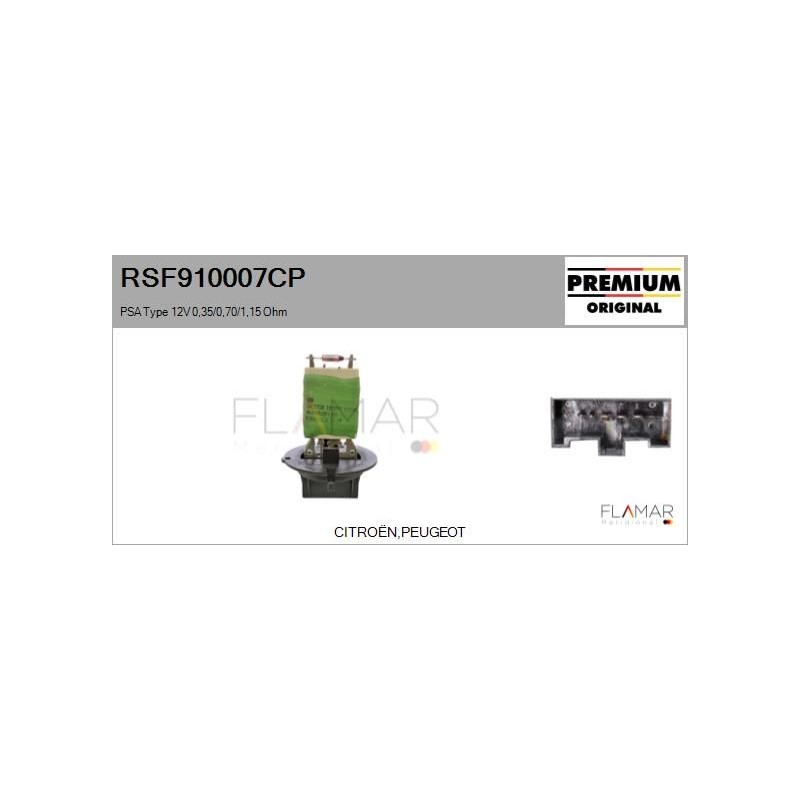 FLAMAR RSF910007CP Resitencia, ventilador habitáculo - 1