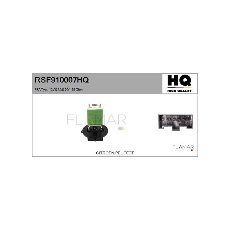 FLAMAR RSF910007HQ Resitencia, ventilador habitáculo - 1