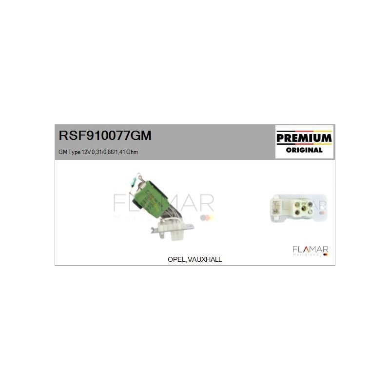FLAMAR RSF910077GM Resitencia, ventilador habitáculo - 1
