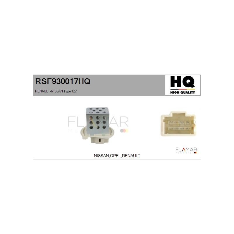 FLAMAR RSF930017HQ Resitencia, ventilador habitáculo - 1
