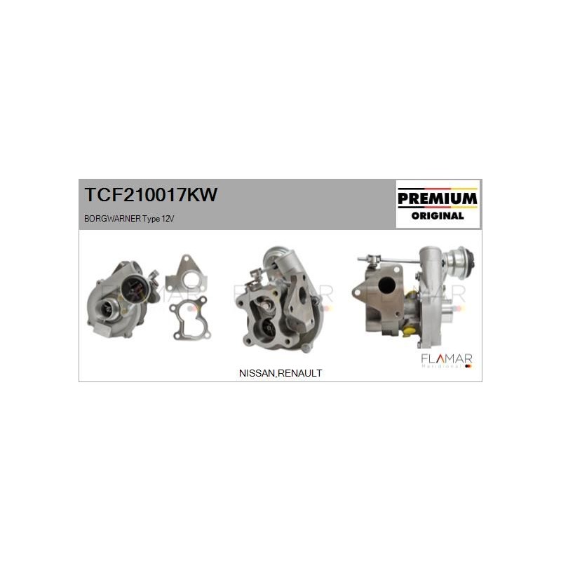 FLAMAR TCF210017KW Turbocompresor, sobrealimentación - 1