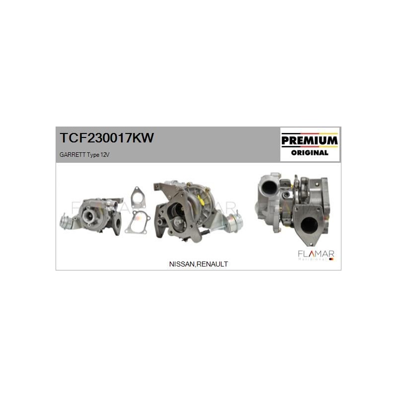 FLAMAR TCF230017KW Turbocompresor, sobrealimentación - 1