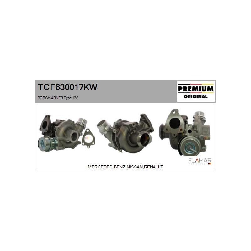 FLAMAR TCF630017KW Turbocompresor, sobrealimentación - 1