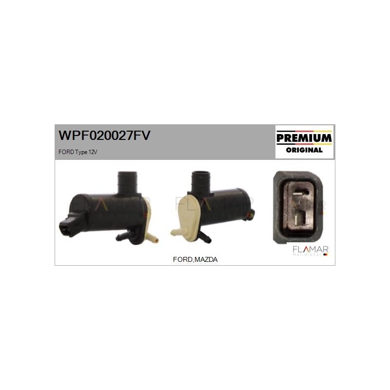FLAMAR WPF020027FV Bomba de agua de lavado, lavado de parabrisas - 1