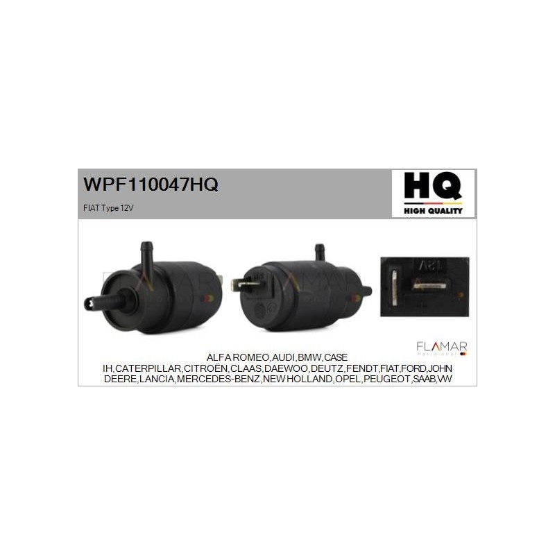 FLAMAR WPF110047HQ Bomba de agua de lavado, lavado de parabrisas - 1