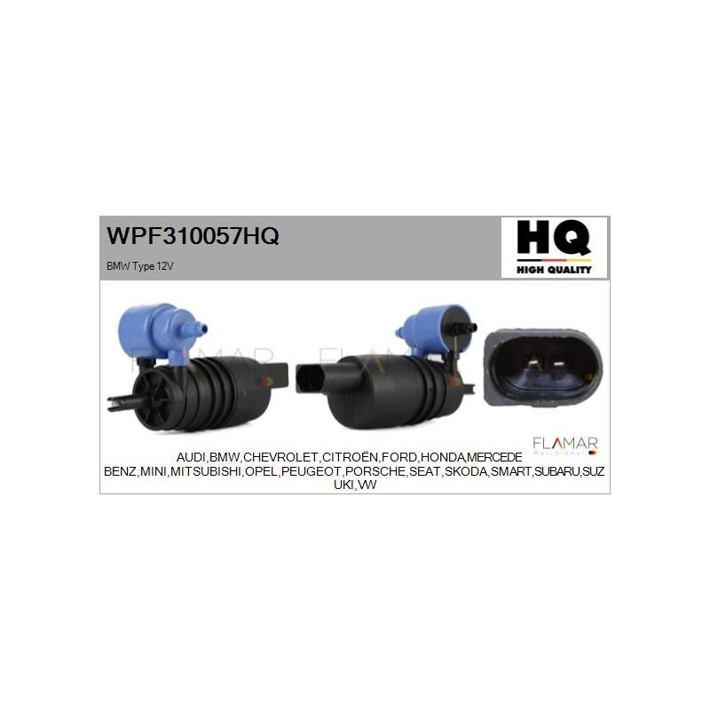 FLAMAR WPF310057HQ Bomba de agua de lavado, lavado de parabrisas - 1