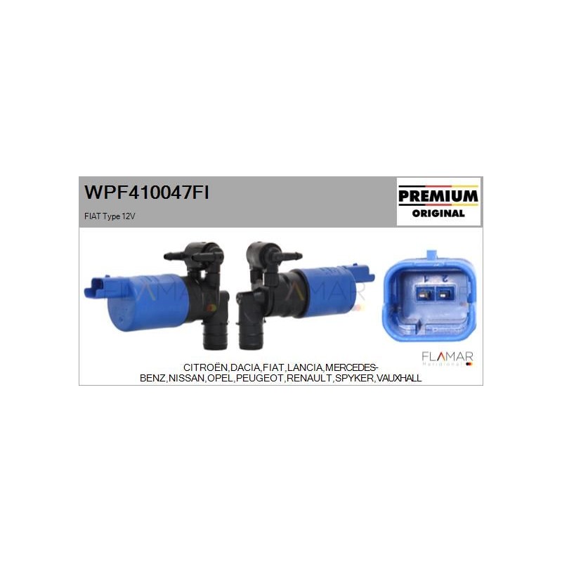 FLAMAR WPF410047FI Bomba de agua de lavado, lavado de parabrisas - 1