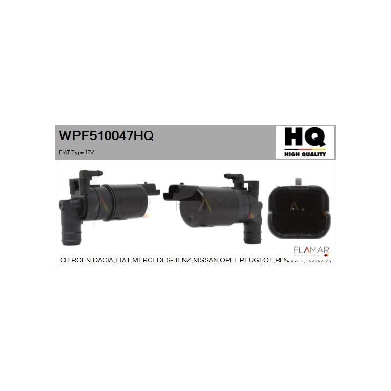 FLAMAR WPF510047HQ Bomba de agua de lavado, lavado de parabrisas - 1