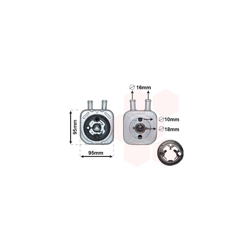 VAUNER 114.58003086 Radiador de aceite, aceite motor - 1