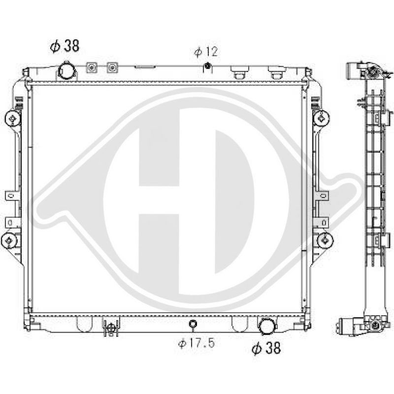 DIEDERICHS DCL1045 Ventilador, refrigeración del motor