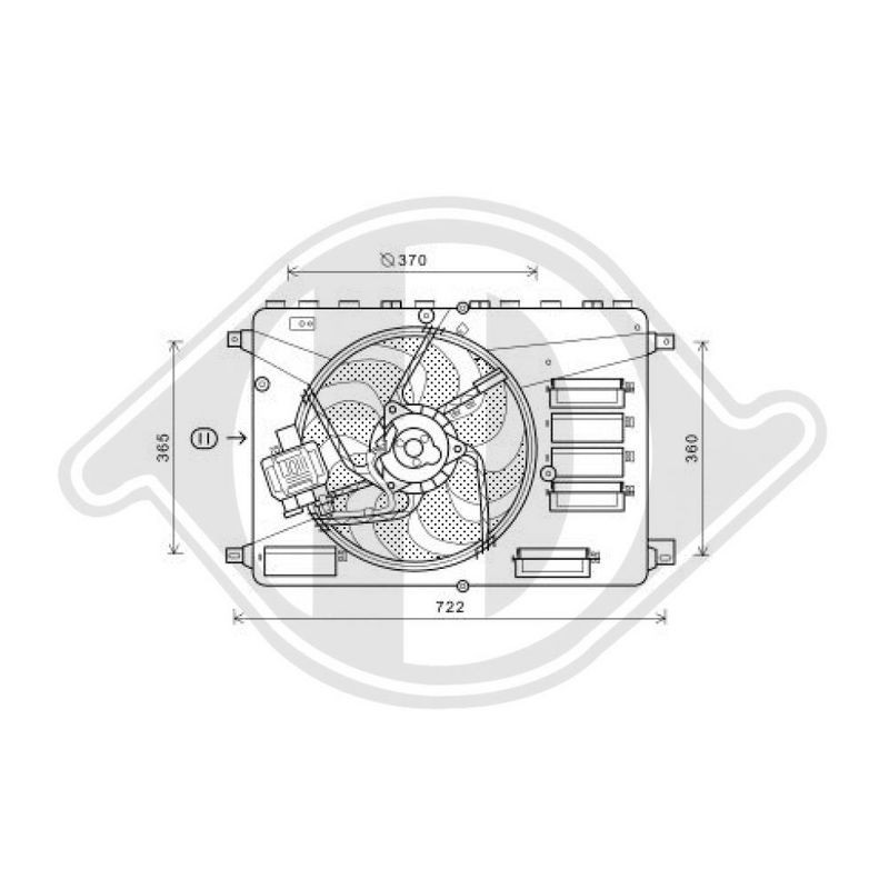 DIEDERICHS DCL1125 Ventilador, refrigeración del motor