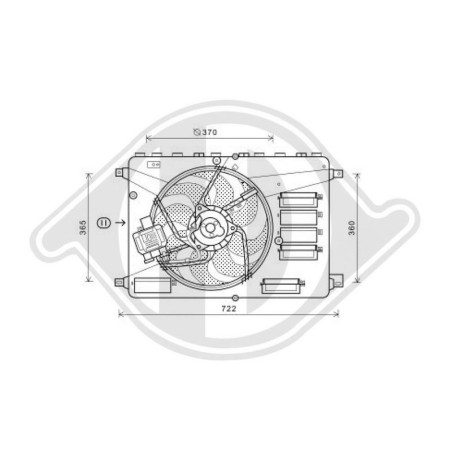 DIEDERICHS DCL1125 Ventilador, refrigeración del motor