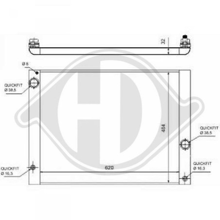 DIEDERICHS DCL1307 Ventilador, refrigeración del motor